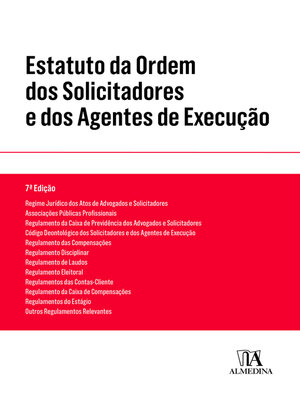 cover image of Estatuto da Ordem dos Solicitadores e dos Agentes de Execução--7ª Edição